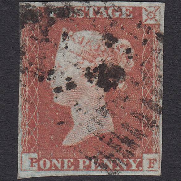 GB QV 1841 1d Red-brown (Plate 80) SG8-B1(1) PF GU 4 Margins Scotland