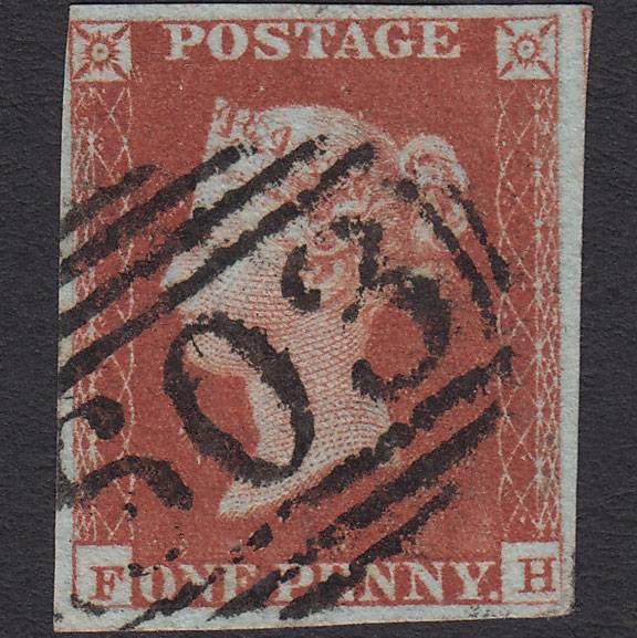 GB QV 1841 1d Red-brown (Plate 51) SG8-B1(1) FH FU 4 Margins Oxford 603