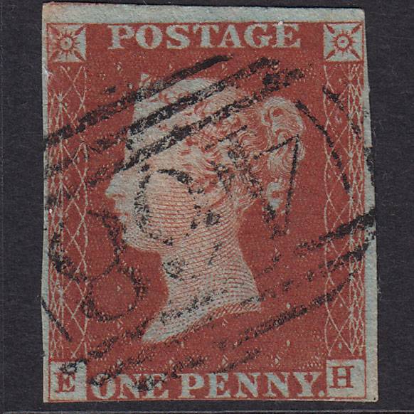 GB QV 1841 1d Plate 42 SG10-B1(4) EH FU Nr 4M Llandovery 468