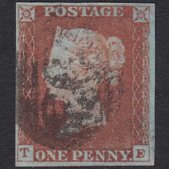 GB QV 1841 1d Red-Brown Plate 69 SG8-B1(1) TE GU Missing Imprimatur 4M