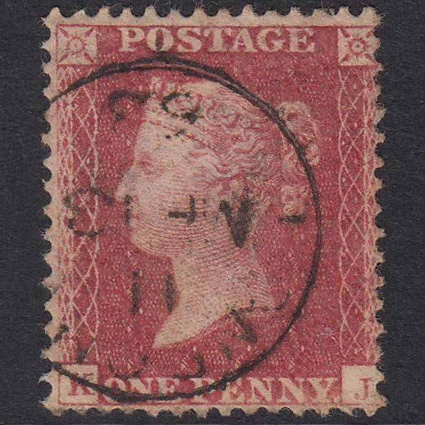 GB QV 1857 1d Rose-Red Plate 62 SG40-C10(1) KJ FU