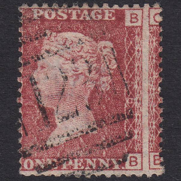 GB QV 1864 1d Plate 158 SG44-G1(2) BB GU Bridgwater 123 Huge Misperf