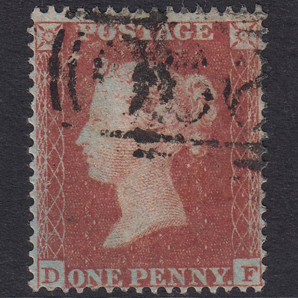 GB QV 1854 1d Red-Brown Plate 180 SG17-C1(1) DF GU