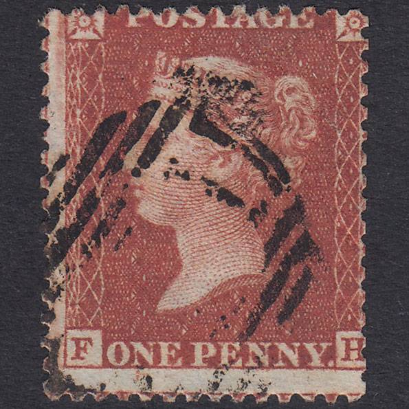 GB QV 1856 1d Red-Brown Plate 37 SG29-C8(1) FH GU