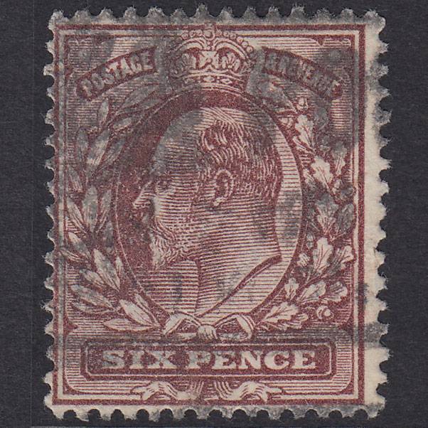 GB KE7 1911 6d Very Deep Reddish Purple SG299-M33(3) FU