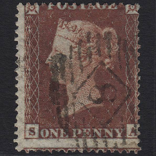 GB QV 1854 1d Plum Plate R6 C1(4)-sg17 NA FU London No.8 Cat£1500