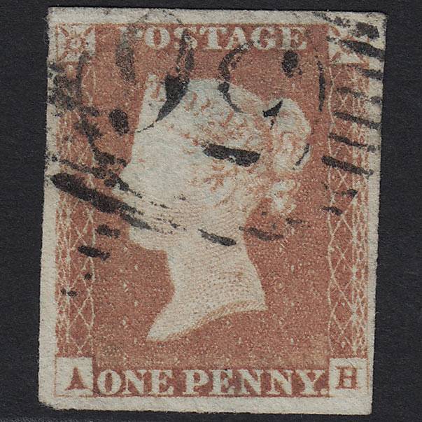 GB QV 1841 1d (Plate 80) SG8-B1(1) AH FU London D&S 56 4M Missing Imprim