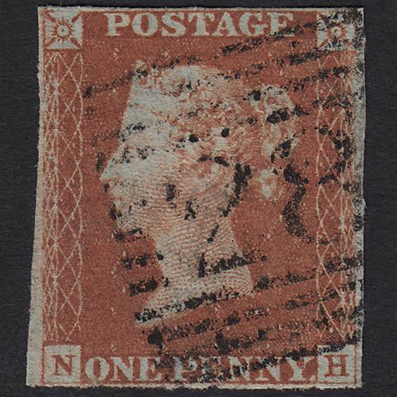 GB QV 1841 1d Red-brown (Plate 66) SG8-B1(1) NH GU in Scotland nr 4 Margins