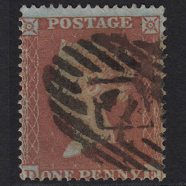 GB QV 1854 1d Red-brown (Plate 169) SG17-C1(1) DE GU London IS 41
