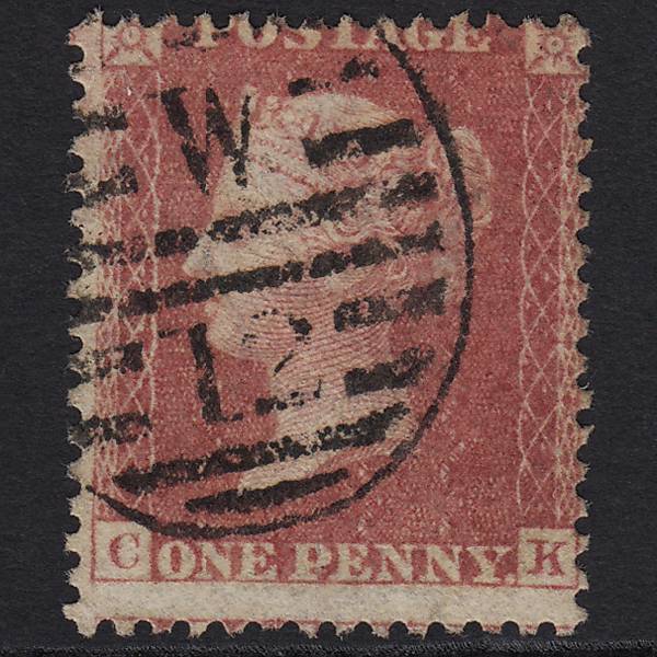 GB QV 1857 1d Rose-red (Plate 67) SG40-C10(1) CK FU London W12