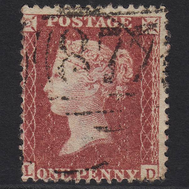 GB QV 1857 1d Rose-red (Plate 58) SG40-C10(1) LD FU Whitehaven 877