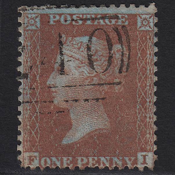 GB QV 1855 1d Red-brown (Plate 12) C6(1) FI GU Deal 240