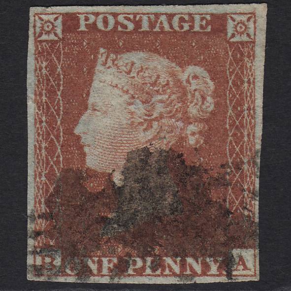 GB QV 1841 1d Red-brown (Plate 149) SG8-B2(1) BA GU 4 Margins