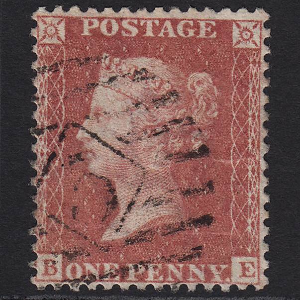 GB QV 1857 1d Rose-red (Plate 57) SG40-C10(1) BE GU London IS Cancel