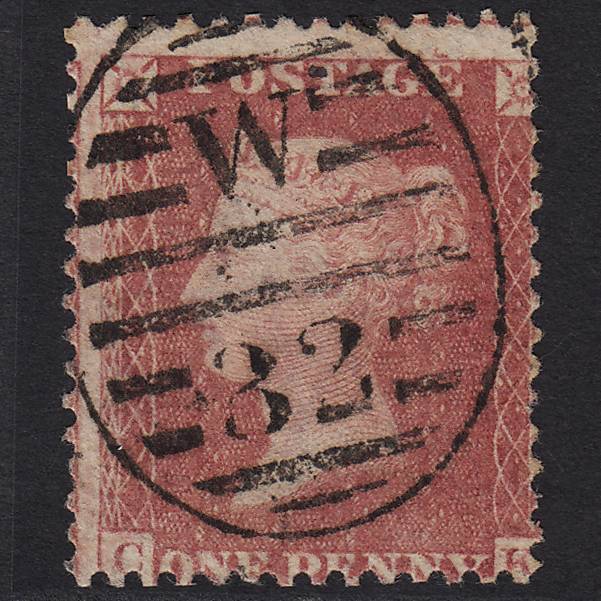 GB QV 1857 1d Rose-red (Plate 52) SG40-C10(1) CK GU London D&S W32