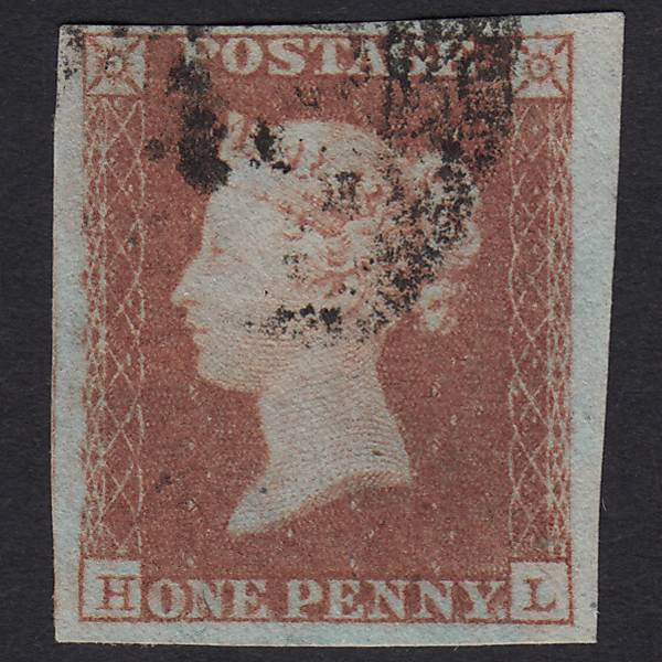 GB QV 1841 1d Pl 91 SG8-B1(1) HL FU Missing Imprimatur 4M Light Cancel