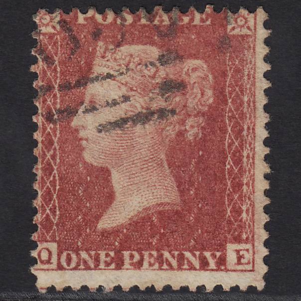 GB QV 1857 1d Rose-red (Plate 59) SG40-C10(1) QE GU Misperf