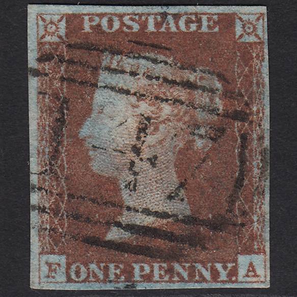 GB QV 1841 1d Red-brown (Plate 69) SG8-B1(1) FA FU 4M Imperf Bungay 147