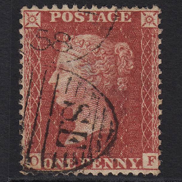 GB QV 1857 1d Rose-red (Plate 48) SG40-C10(1) OF GU London D&S Cancel