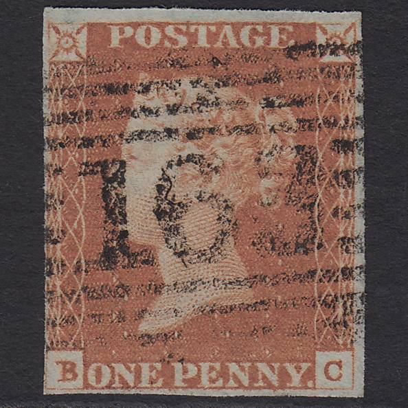 GB QV 1841 1d Orange-brown (Plate 79) SG12-B1(6) BC FU nr 4M Greenock 163