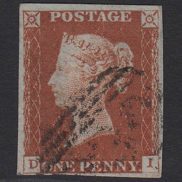GB QV 1841 1d Red-brown (Plate 58) SG8-B1(1) DI FU 4 Margins