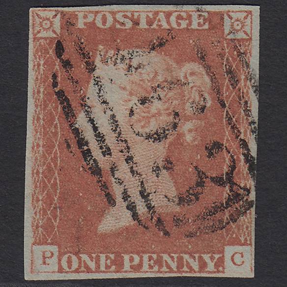 GB QV 1841 1d Red-brown (Plate 77) SG8-B1(1) PC FU Liskeard 463