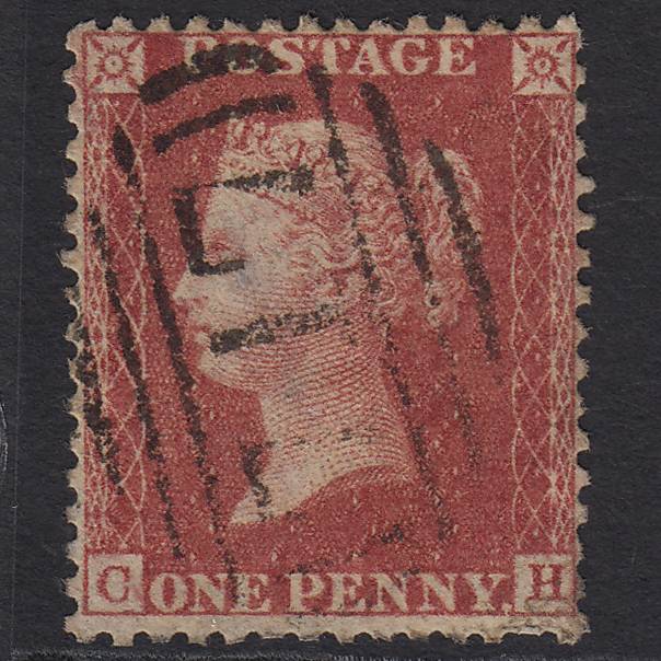 GB QV 1857 1d Rose-red (Plate 42) SG40-C10(1) CH GU Slough 717