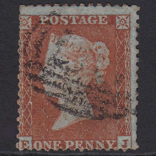 GB QV 1855 1d Red-brown (Plate 198) SG22-C2(1) EJ GU Misperf