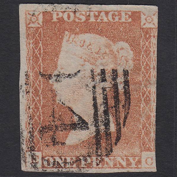 GB QV 1841 1d Pale Red-brown (Plate 61) SG9-B1(3) EC GU 3 Margins