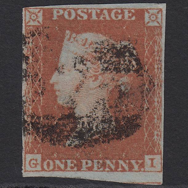 GB QV 1841 1d Red-brown (Plate 95) SG8-B1(1) GI FU Missing Imprimatur 4M
