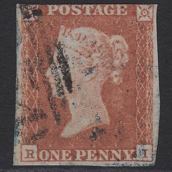 GB QV 1841 1d Red-brown (Plate 101) SG8-B1(1) RI GU nr 4 Margins
