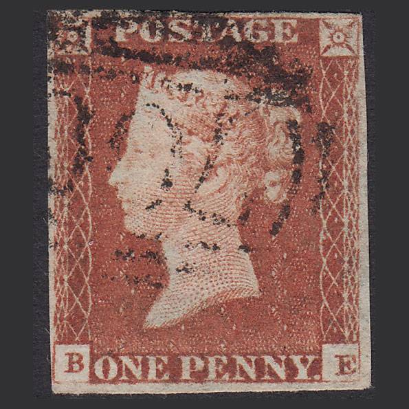 GB QV 1841 1d Red-brown Pl 59 SG8-B1(1) BE FU 4M Imperf Sheffield 700