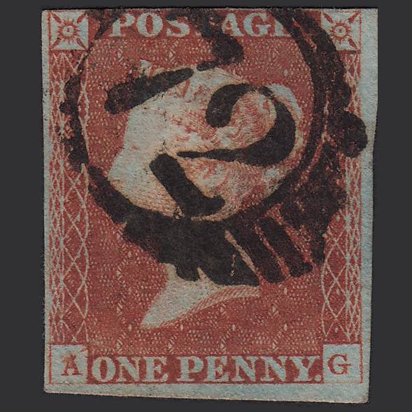 GB QV 1841 1d Pl 65 SG8-B1(1) Constant Variety AG FU 4M London D&S 72