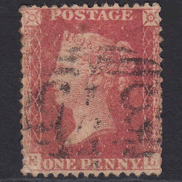 GB QV 1857 1d Rose-red (Plate 37) SG40-C10(1) EL GU Holywell 375