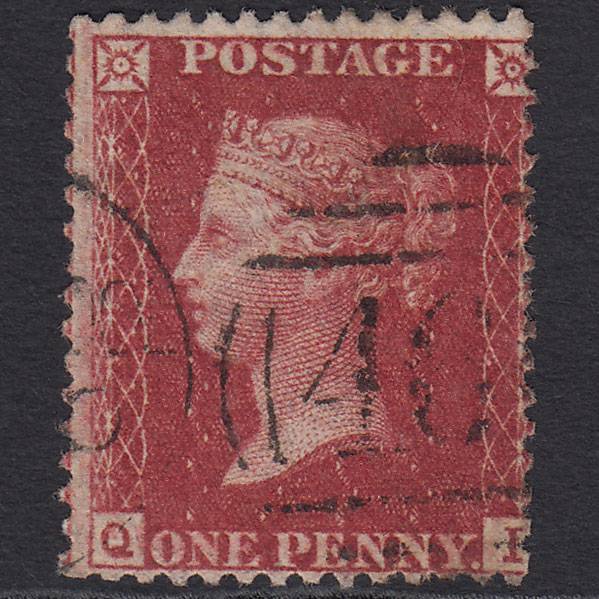 GB QV 1857 1d Deep Rose-red (Plate 41) SG41-C10(4) QI FU Liverpool 466