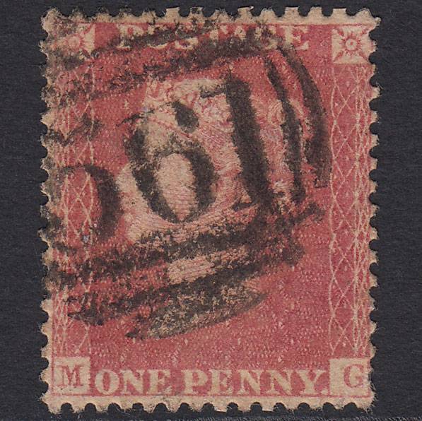 GB QV 1857 1d Rose-red (Plate 58) SG40-C10(1) MG GU Newport 561