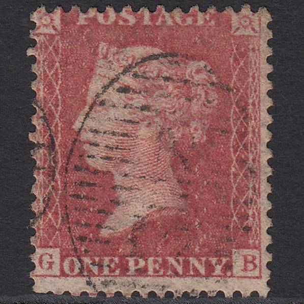 GB QV 1857 1d (Plate 46) SG40-C10(1) GB GU London D&S Cancel Misperf