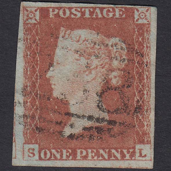 GB QV 1841 1d Red-brown Pl 73 SG8-B1(1) SL GU 4M Dover 258 Later State?