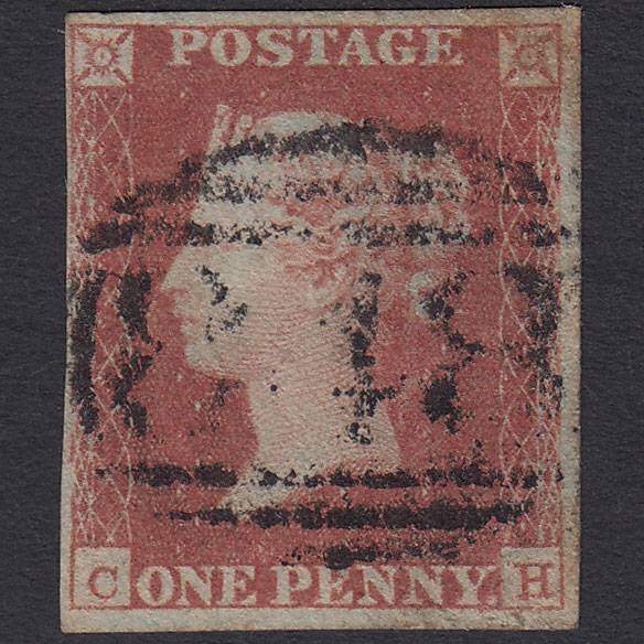 GB QV 1841 1d Red-brown (Plate 99) SG8-B1(1) CH GU 4 Margins Warwick 848