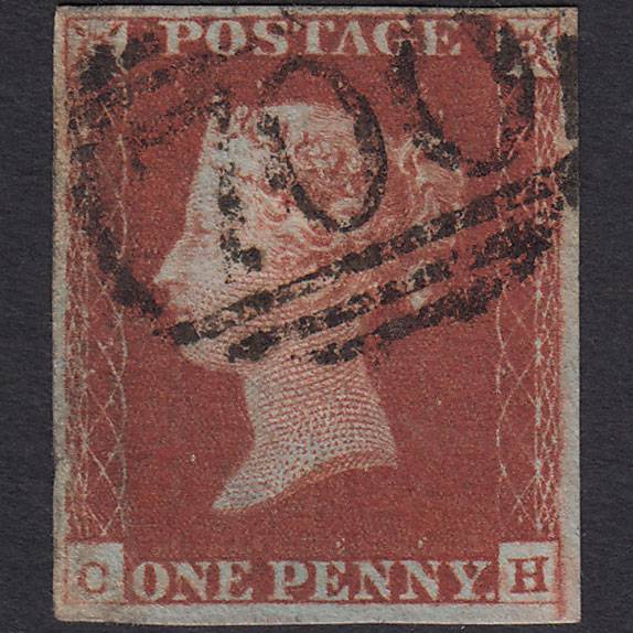 GB QV 1841 1d Deep Red-brown (Plate 66) SG10-B1(4) CH GU 4M Sheffield 700