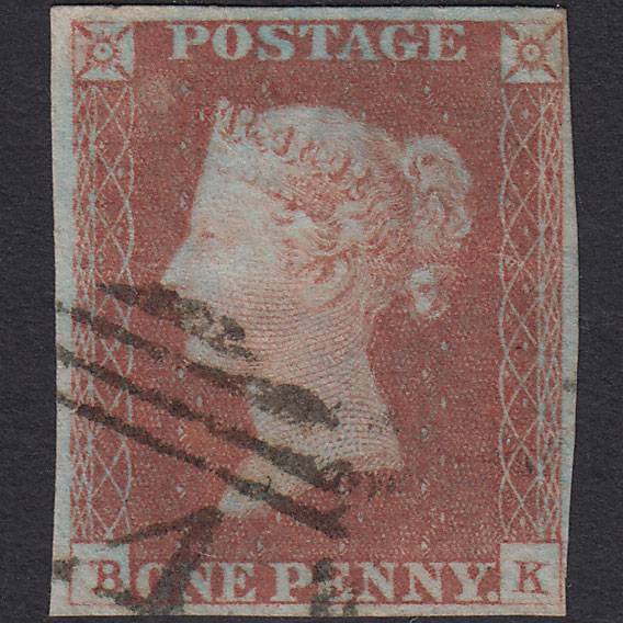 GB QV 1841 1d Red-brown (Plate 79) SG8-B1(1) BK GU Missing Imprimatur 4M