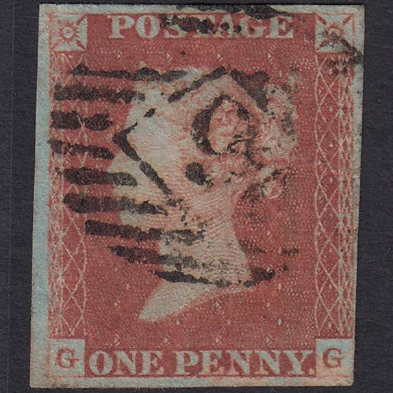 GB QV 1841 1d Red-brown (Plate 75) SG8-B1(1) GG GU nr 4M London IS Cancel