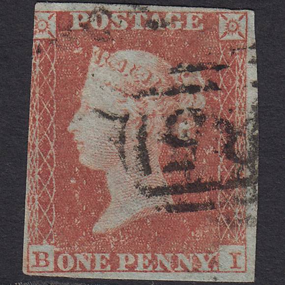 GB QV 1841 1d Red-brown (Plate 160) SG8-B2(1) BI GU 3 Margins