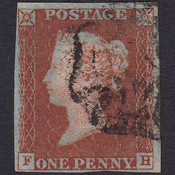 GB QV 1841 1d Red-brown Pl 32 SG8-B1(1) FH FU 4 Margins Maltese Cross