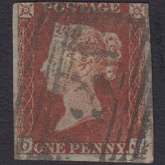 GB QV 1841 1d Red-brown Pl 46 SG8-B1(1) OJ GU 3 Margins Edinburgh 131