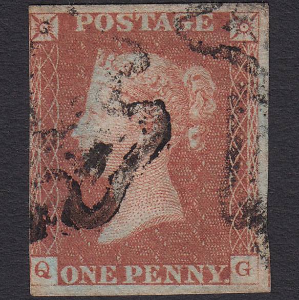 GB QV 1841 1d (Plate 21) SG8-B1(1) QG GU Missing Imprimatur nr 4M MX