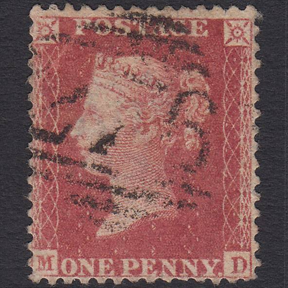 GB QV 1857 1d (Plate 44) SG40-C10(1) MD GU Killybegs 276 Micro Tear