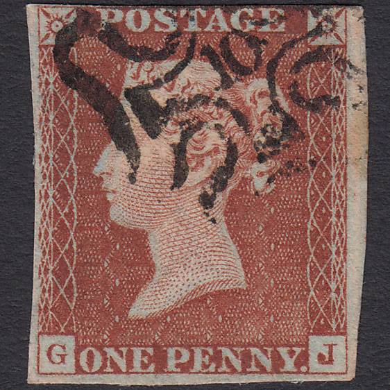 GB QV 1841 1d Red-brown (Plate 37) SG8-B1(1) Ivory Head GJ FU 4M 10 in MX