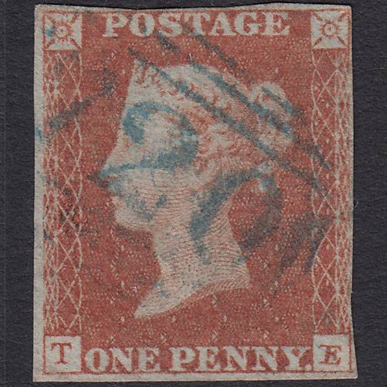 GB QV 1841 1d Red-brown (Plate 97) SG8-B1(1) TE FU 4M Blue Somerton 720