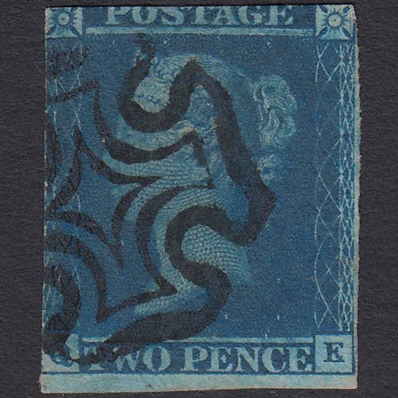 GB QV 1841 2d Blue (Plate 3) SG14-E1(2) GUideline QE GU MX Offset
